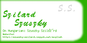 szilard szuszky business card
